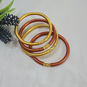 Budha All Weather Bangles Womens Bracelet. Color Gold & Copper
